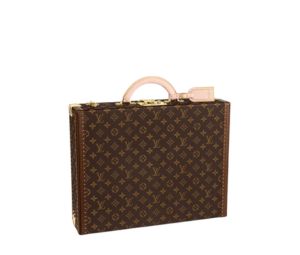 Louis Vuitton President Trunk In Monogram Canvas With Golden Color Metallic Pieces S-Lock With Key