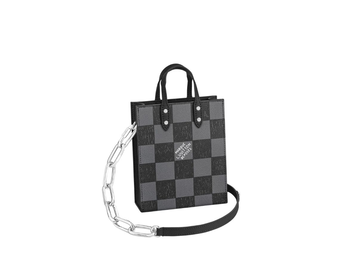 Louis Vuitton Crossbody Petit Sac Plat XS Bag N60479 Damier Black Gray Auth  New