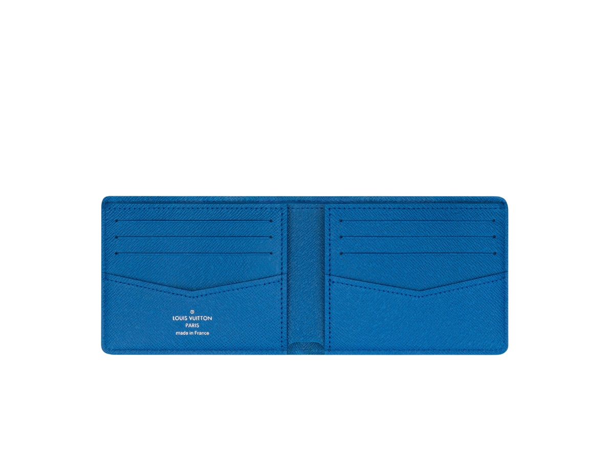 LOUIS VUITTON LV Slender Wallet N64603 Damier Black Blue