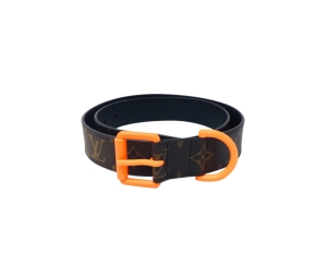 LOUIS VUITTON Monogram Solar Rey BELT w/ Orange Buckle , 2018 at