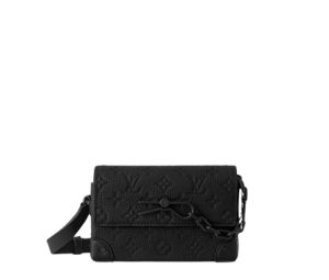 Louis Vuitton Steamer Wearable Wallet In Monogram Taurillon Leather Embossed With Black-Color Hardware Black