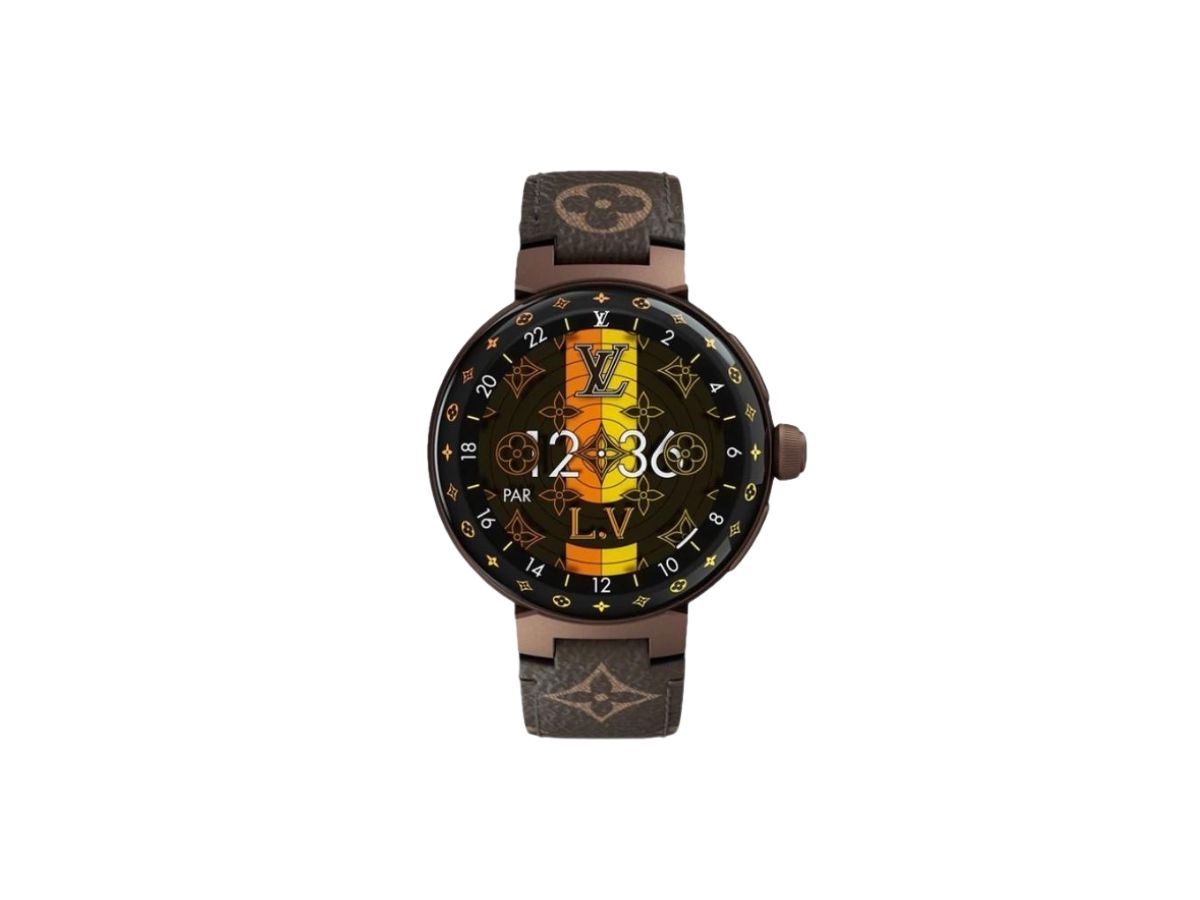 Tambour Monogram rubber strap - Connected Watches R15235