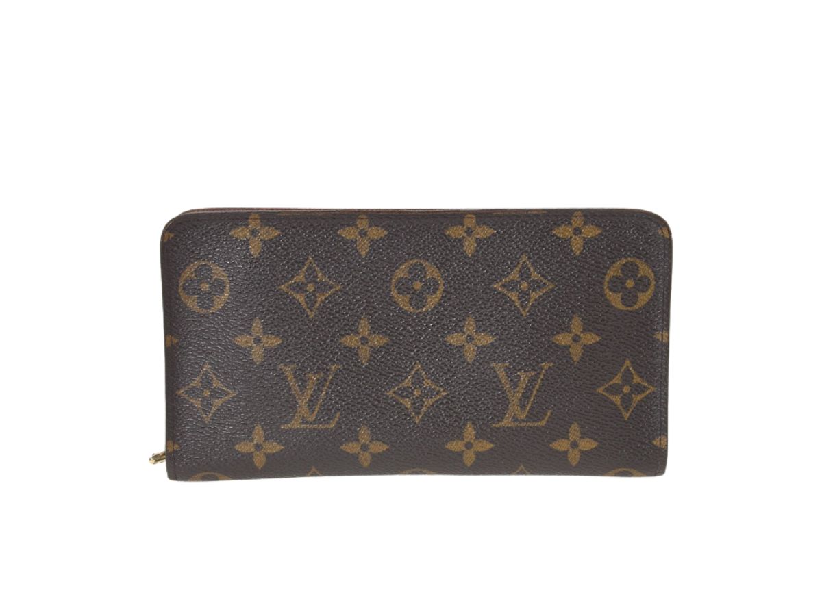 Louis Vuitton Monogram Zippy Canvas Long Wallet Brown