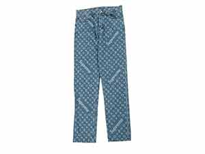 SASOM apparel Louis Vuitton x Supreme Monogram Jacquard Denim 5 Pocket Jeans Check the latest price now