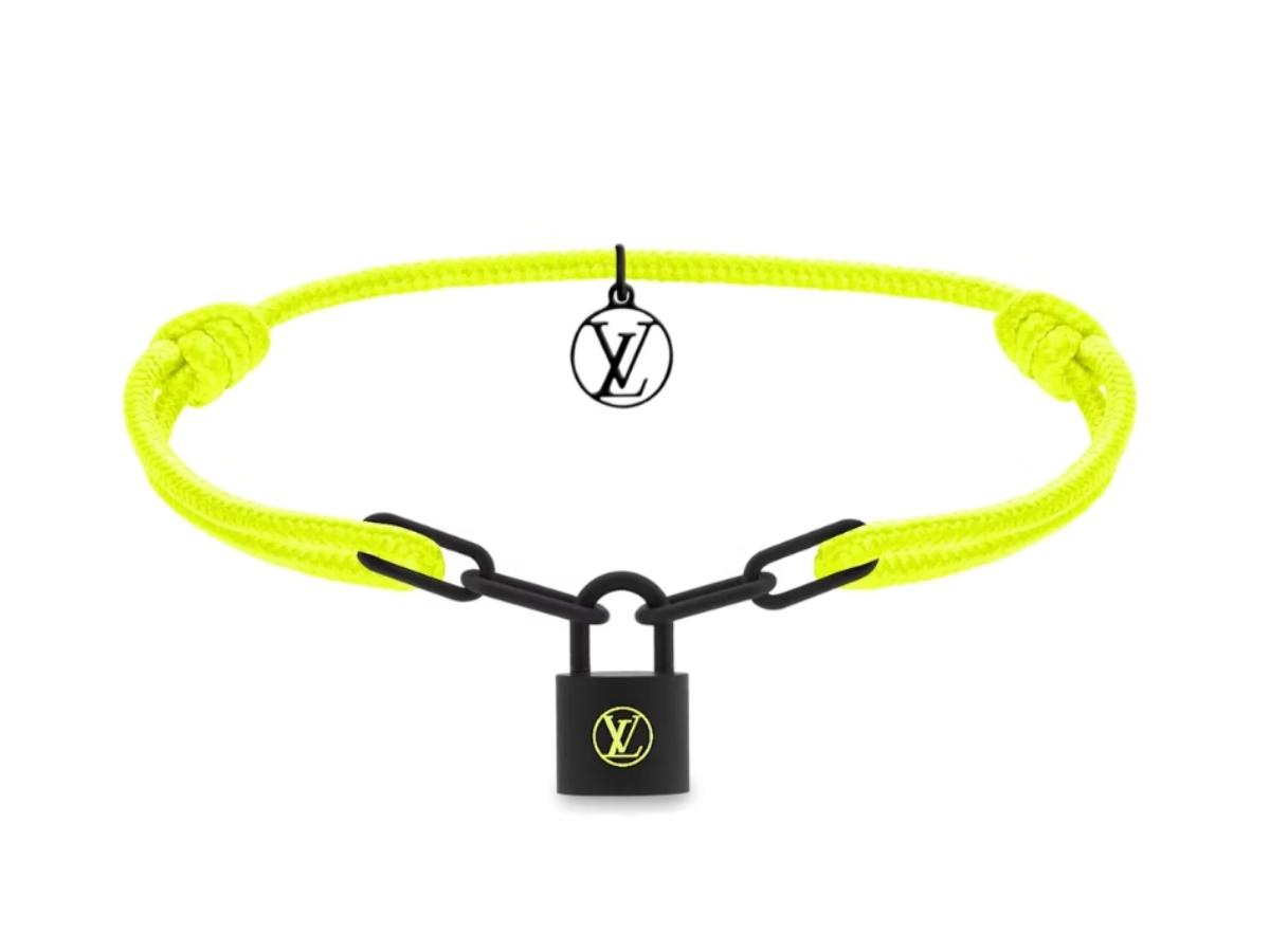 SASOM | accessories Louis Vuitton x Virgil Abloh Silver Lockit Bracelet  Neon Yellow Check the latest price now!