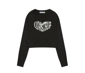 Buy LUVISTRUE Ow Heart Logo Knit Black at Sasom – Authentic and Ready to Ship