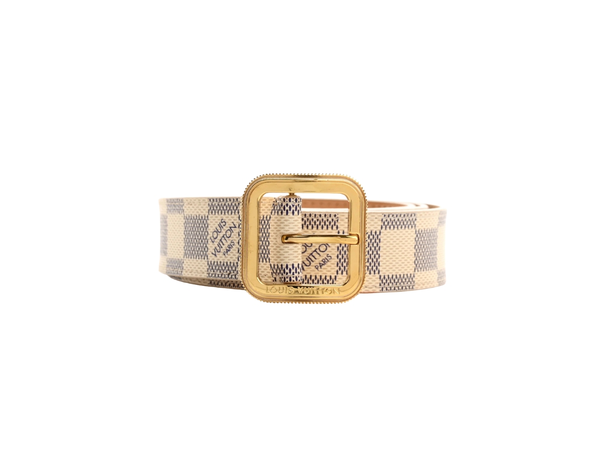 Buy Louis Vuitton Damier Azur Belt White at Sasom – Authentic and Ready to Ship
