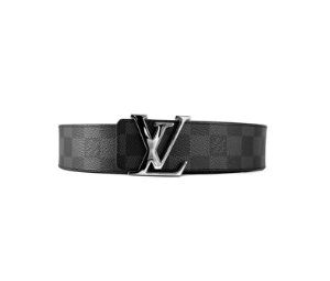 Buy Louis Vuitton Lv Initiales Silver Buckle Reversible Belt Damier Graphite 40mm at Sasom – Authentic and Ready to Ship