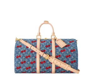 Buy Louis Vuitton x Takashi Murakami Keepall Bandoulière 45  In Monogram Cherry Denim With Gold Hardwarer at Sasom – Authentic and Ready to Ship
