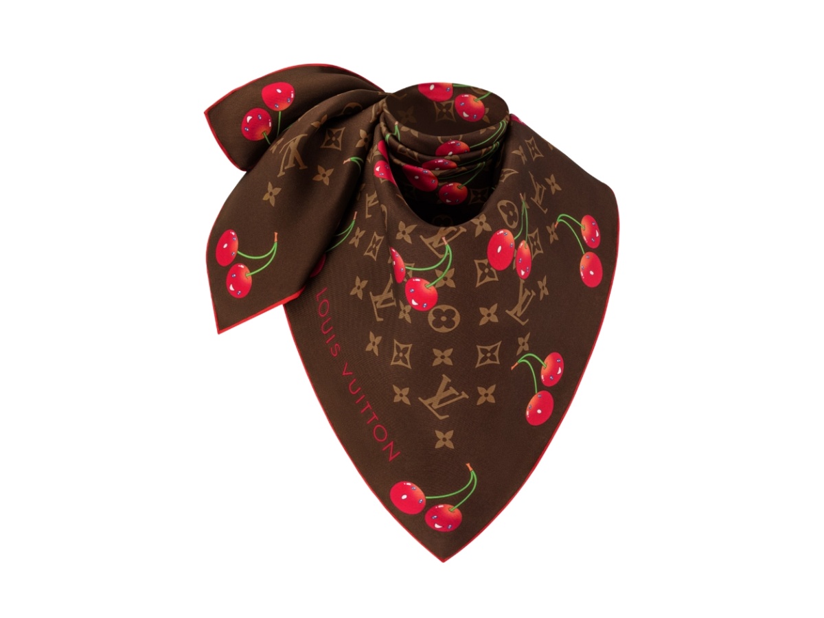 https://d2cva83hdk3bwc.cloudfront.net/m96094-louis-vuitton-x-murakami-square-fabric-monogram-cerise-90-model-brown-2.jpg