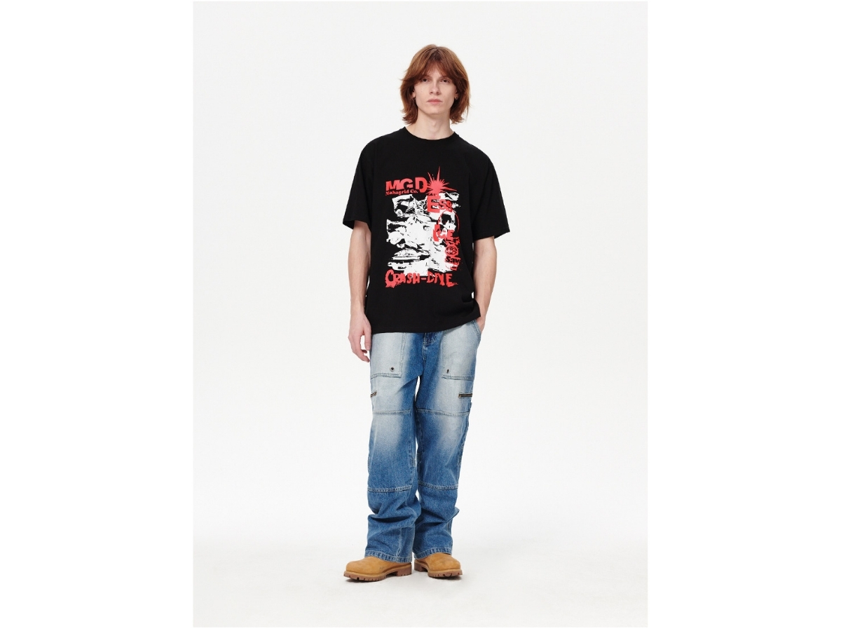 Mahagrid Crash Tee Black Shop Authentic at SASOM
