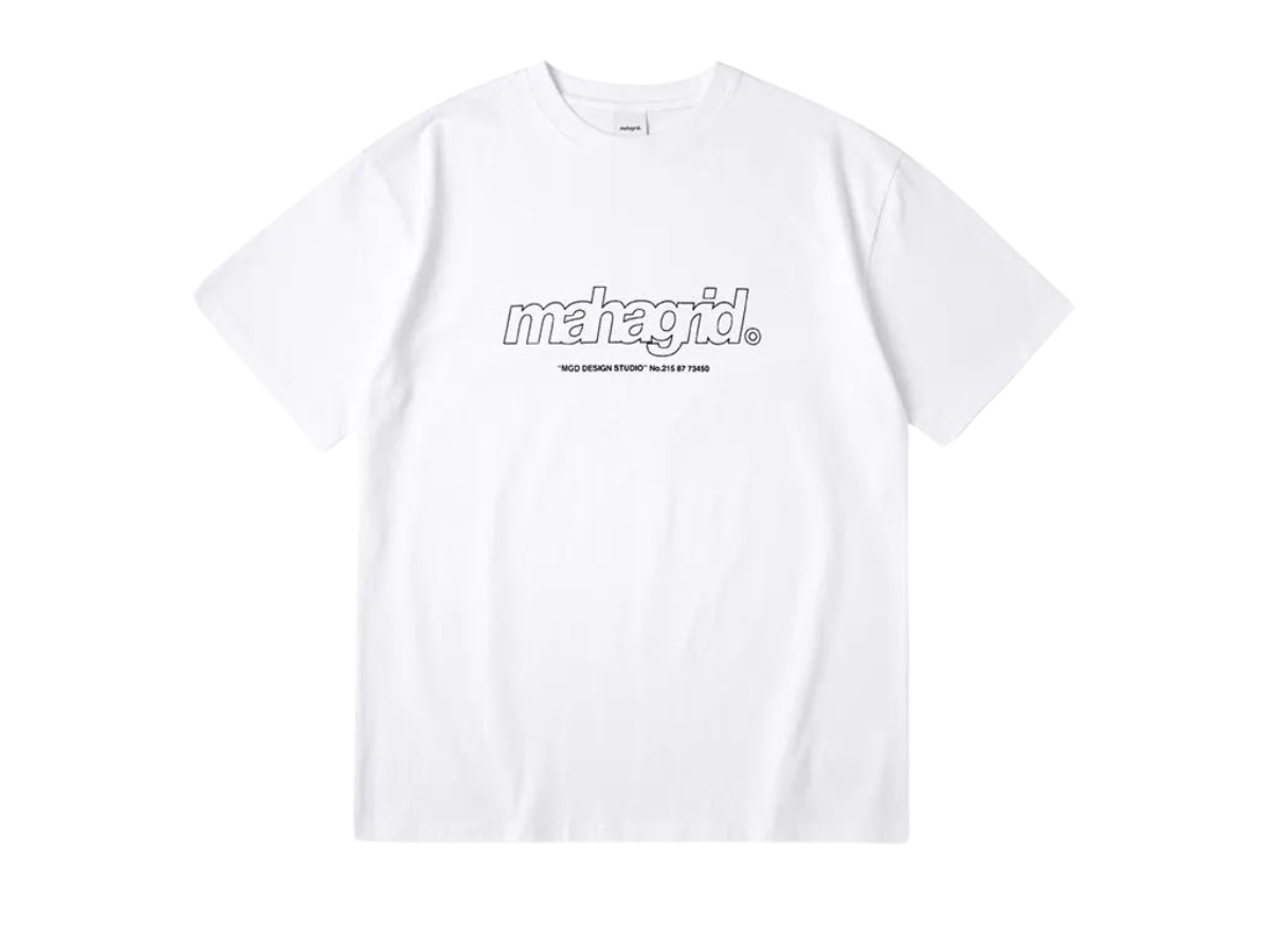 【mahagrid】23SS★ OVERLAP TEE Mahagrid Third Logo Tee White Shop Authentic at SASOM