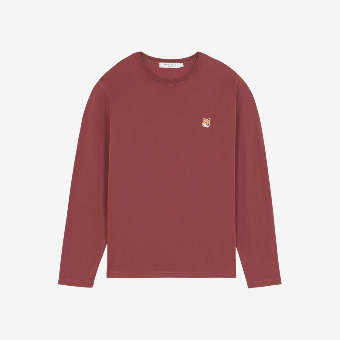 Maison Kitsune Fox Head Patch Regular Long Sleeve T-Shirt