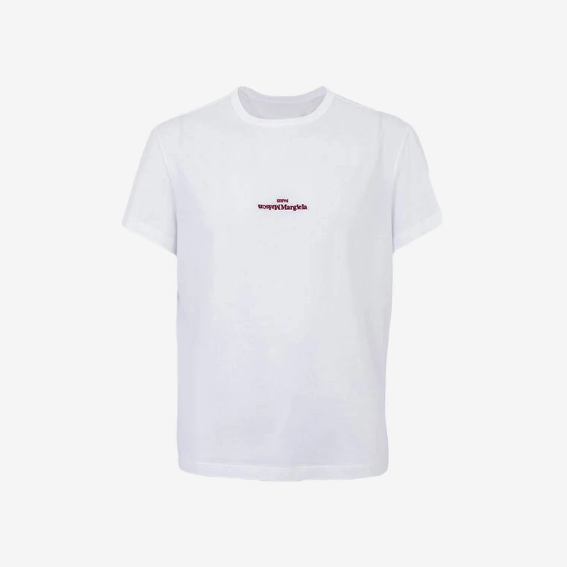 Buy Maison Margiela Distorted Logo T-Shirt White Red | SASOM