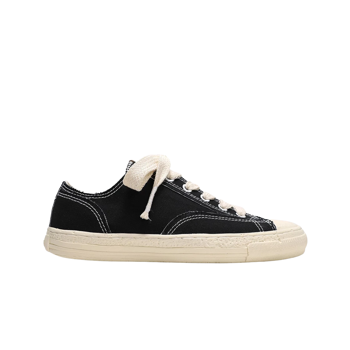 https://d2cva83hdk3bwc.cloudfront.net/maison-mihara-yasuhiro-general-scale-past-sole-6-hole-low-top-sneakers-black-2.jpg