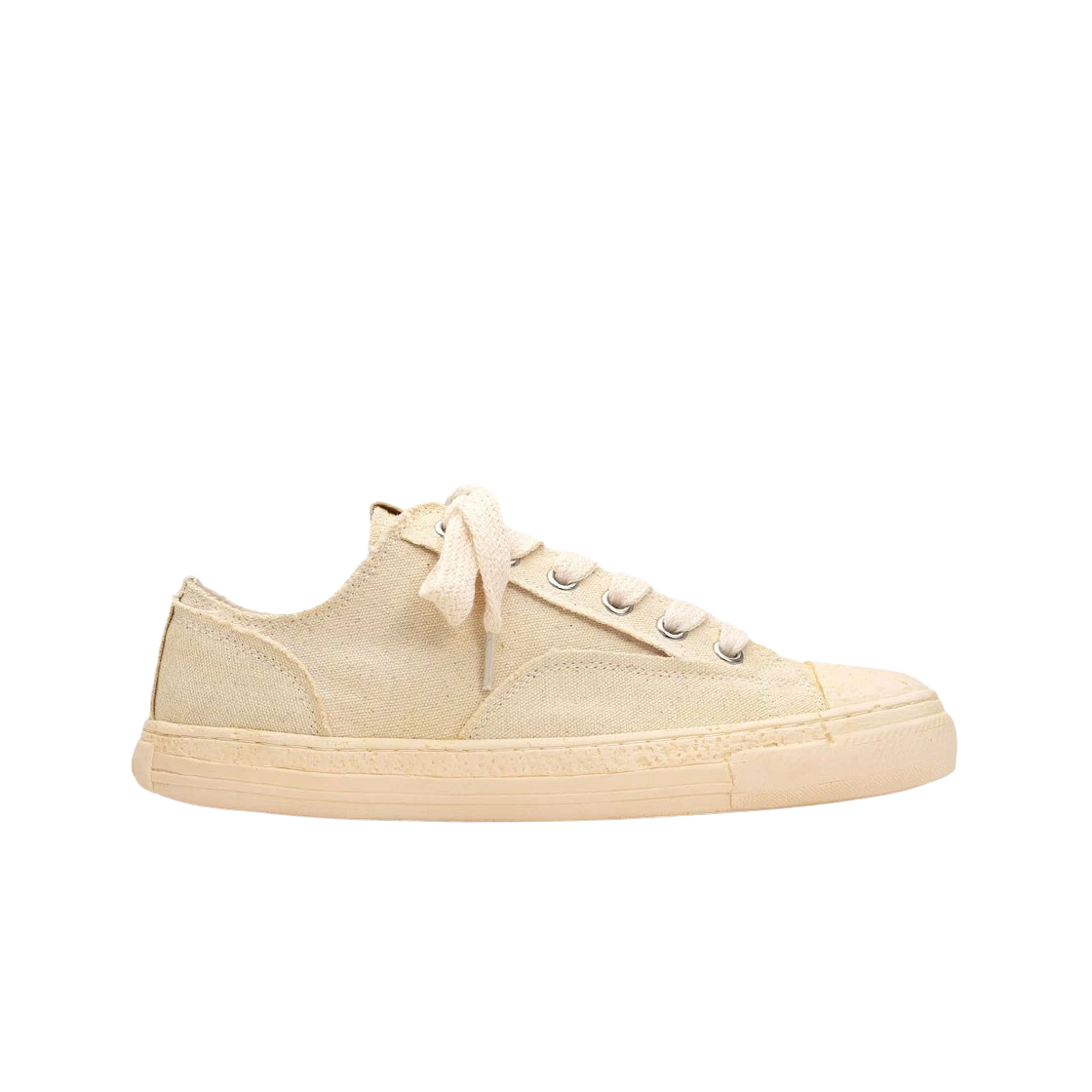 https://d2cva83hdk3bwc.cloudfront.net/maison-mihara-yasuhiro-general-scale-past-sole-6-hole-overdyed-canvas-low-top-sneakers-white-2.jpg