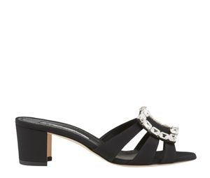 Buy Manolo Blahnik Ilunaflat 50 MM Black at Sasom – Authentic and Ready to Ship