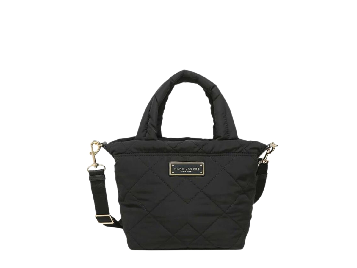 SASOM bags Marc Jacobs Quilted Nylon Mini Tote Bag Black Check