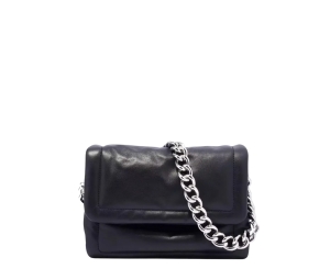 Marc Jacobs The Pillow Bag In Leather With Silver Metal Hardware Black