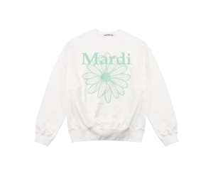 Mardi Mecredi Sweatshirt Flowermardi White Mint