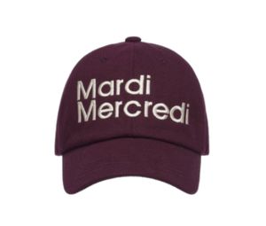 Buy Mardi Mercredi Cap Mardi Nouveau Burgundy White at Sasom – Authentic and Ready to Ship