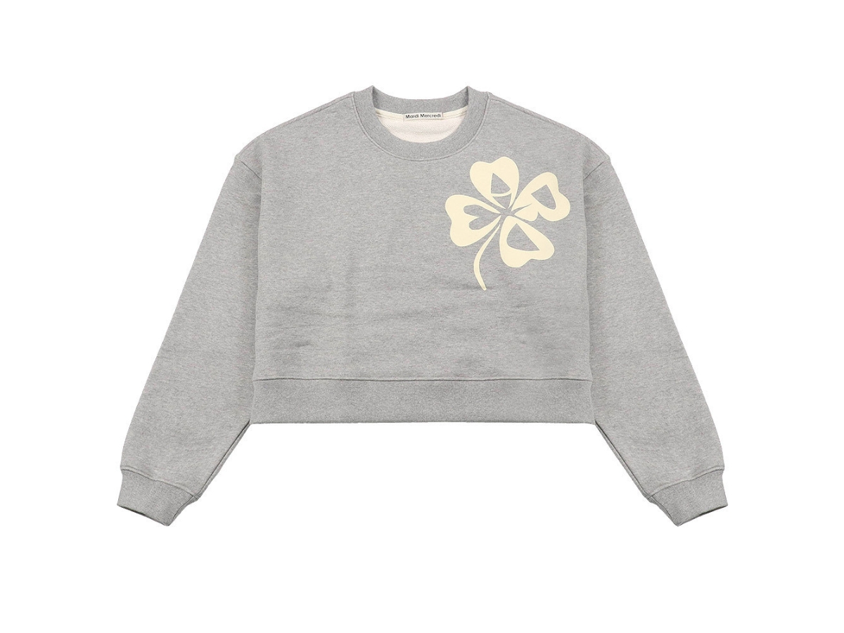 トップス MARDI MERCREDI SWEATSHIRT GREY Mardi Mercredi Gray SWEATSHIRT FLOWERMARDI(Preorder) – Kelly
