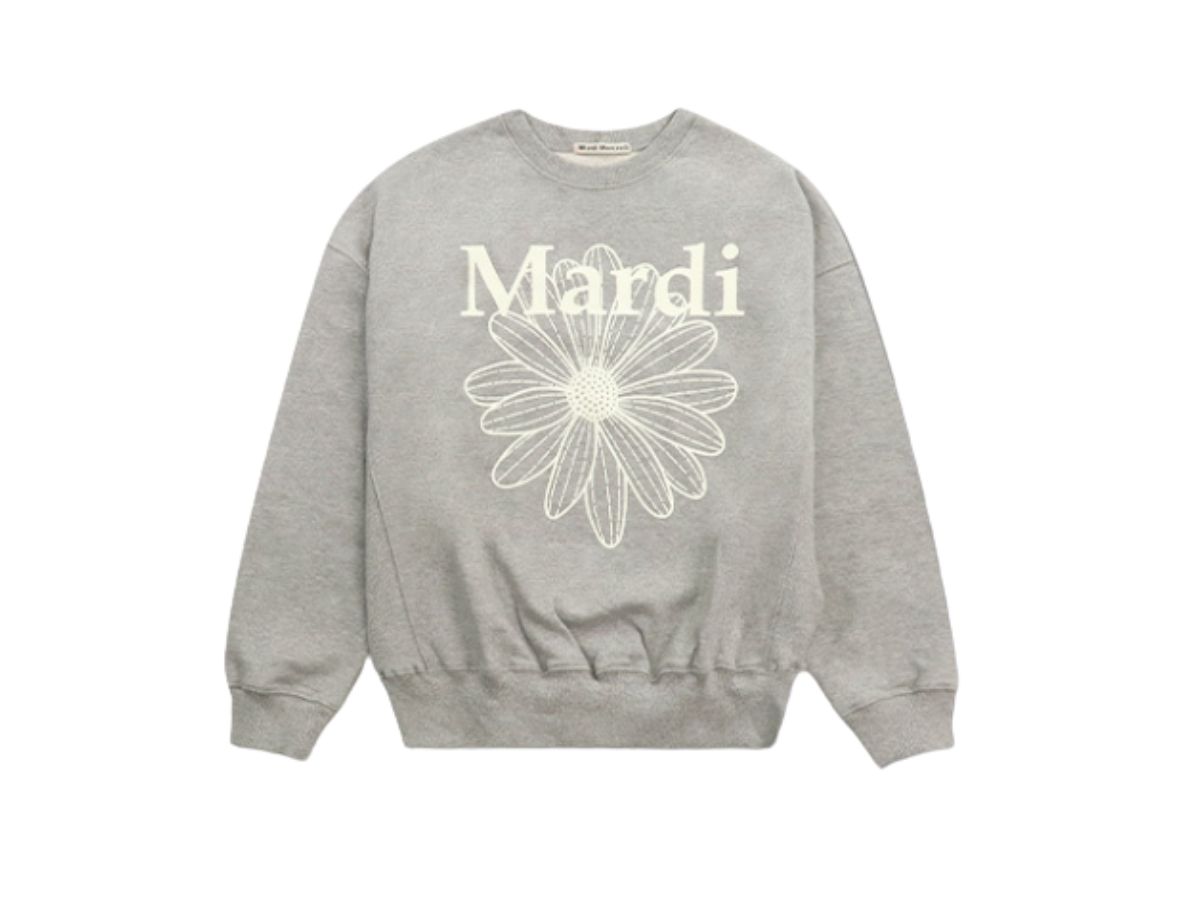 SASOM | apparel Mardi Mercredi Sweatshirt Flowermardi Grey Ivory
