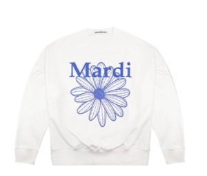 Buy Mardi Mercredi Sweatshirt Flowermardi White Vividblue at Sasom – Authentic and Ready to Ship