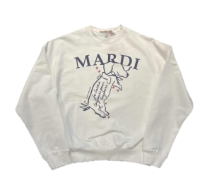 Mardi Mercredi Sweatshirt Swing The Tail Ddanji White Navy