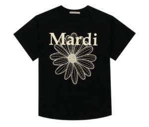 Mardi Mercredi Tshirt Flowermardi Black Cream