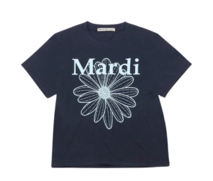 Mardi Mercredi Tshirt Flowermardi Black Sky