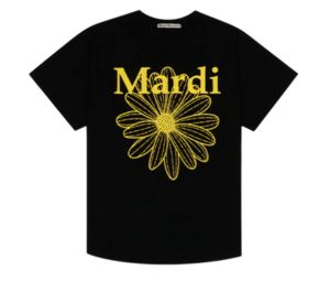 Mardi Mercredi Tshirt Flowermardi Black Yellow