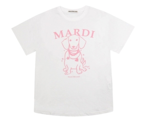 Mardi Mercredi Tshirt Swing The Tail Ddanji Pearl Necklace White Pink