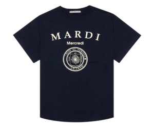Mardi Mercredi Tshirt Univ Navy Cream
