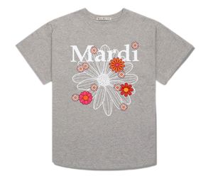 Mardi Mercredi Tshirt Flowermardi Blossom Grey White