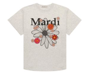 Mardi Mercredi Tshirt Flowermardi Blossom Oatmeal Black