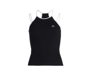 Marine Serre Organic Cotton Tennis Court Top Black | ของแท้