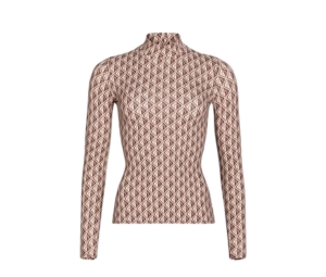 Buy Marine Serre Regenerated Moon Diamant Jersey Second Skin Top Brown at Sasom – Authentic and Ready to Ship