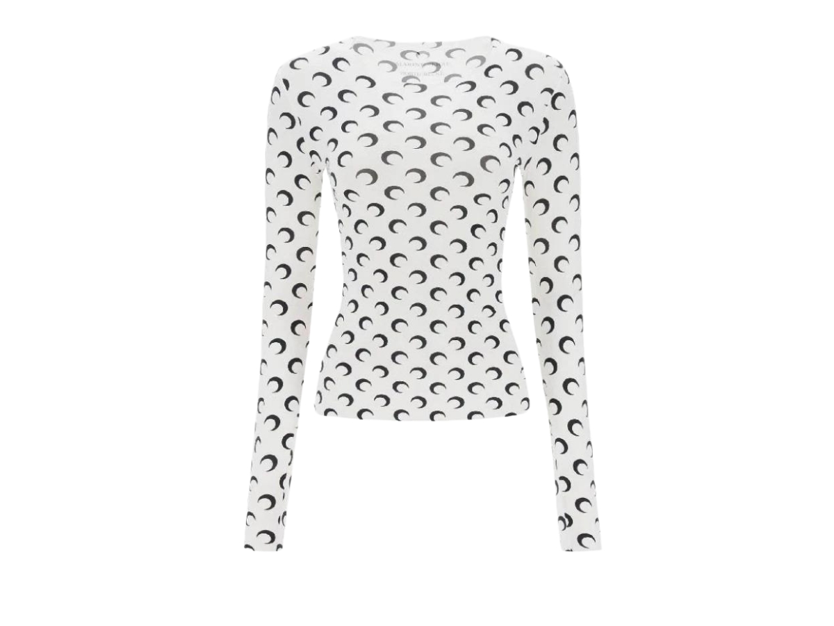 Marine Serre】MOON SECOND SKIN TOP L Marine Serre Regenerated