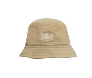 Marithe Francois Girbaud Classic Logo Bucket Hat Beige