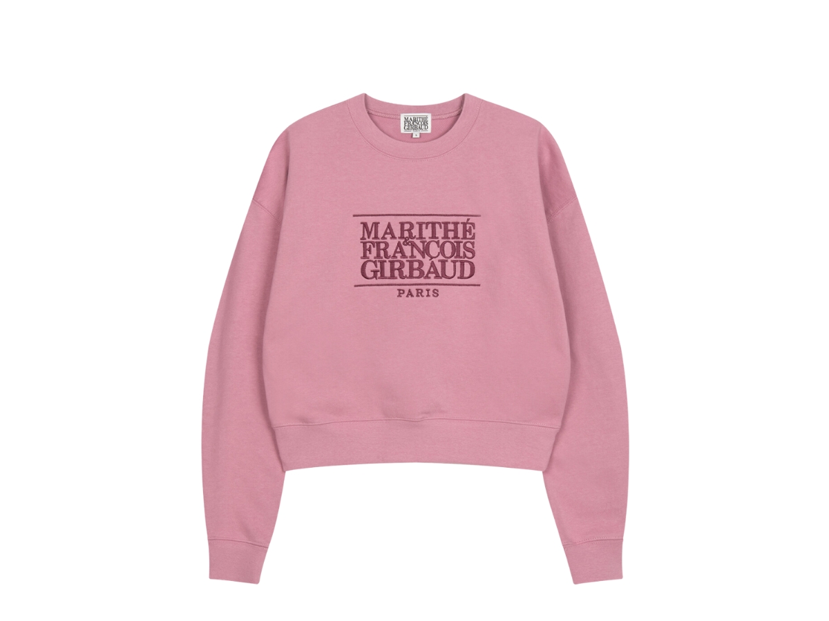 Marithe Francois Girbaud Classic Logo Crop Sweatshirt Dark
