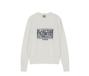 Marithe Francois Girbaud Classic Logo Crop Sweatshirt Ivory (W)