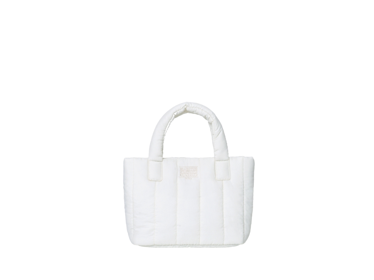 バッグ・カバンその他 Marithe + Francois Girbaud REGULAR LOGO SATIN POUCH cream REGULAR LOGO SATIN MINI BAG red - MARITHE FRANCOIS GIRBAUD