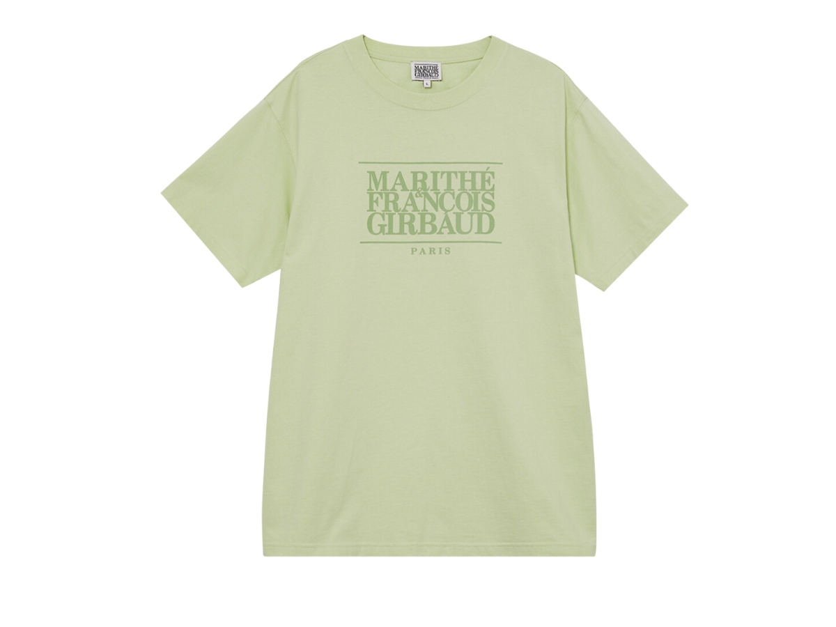 Tシャツ・カットソー Marithe + Francois Girbaud W CLASSIC LOGO TEE light green MF MARITHE FRANCOIS GIRBAUD] W CLASSIC LOGO TEE LIGHT GREEN