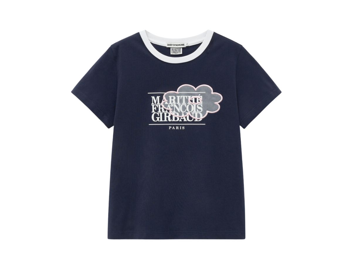 Marithe Francois Girbaud Daisy X Marithe Flower Tee Navy (W)