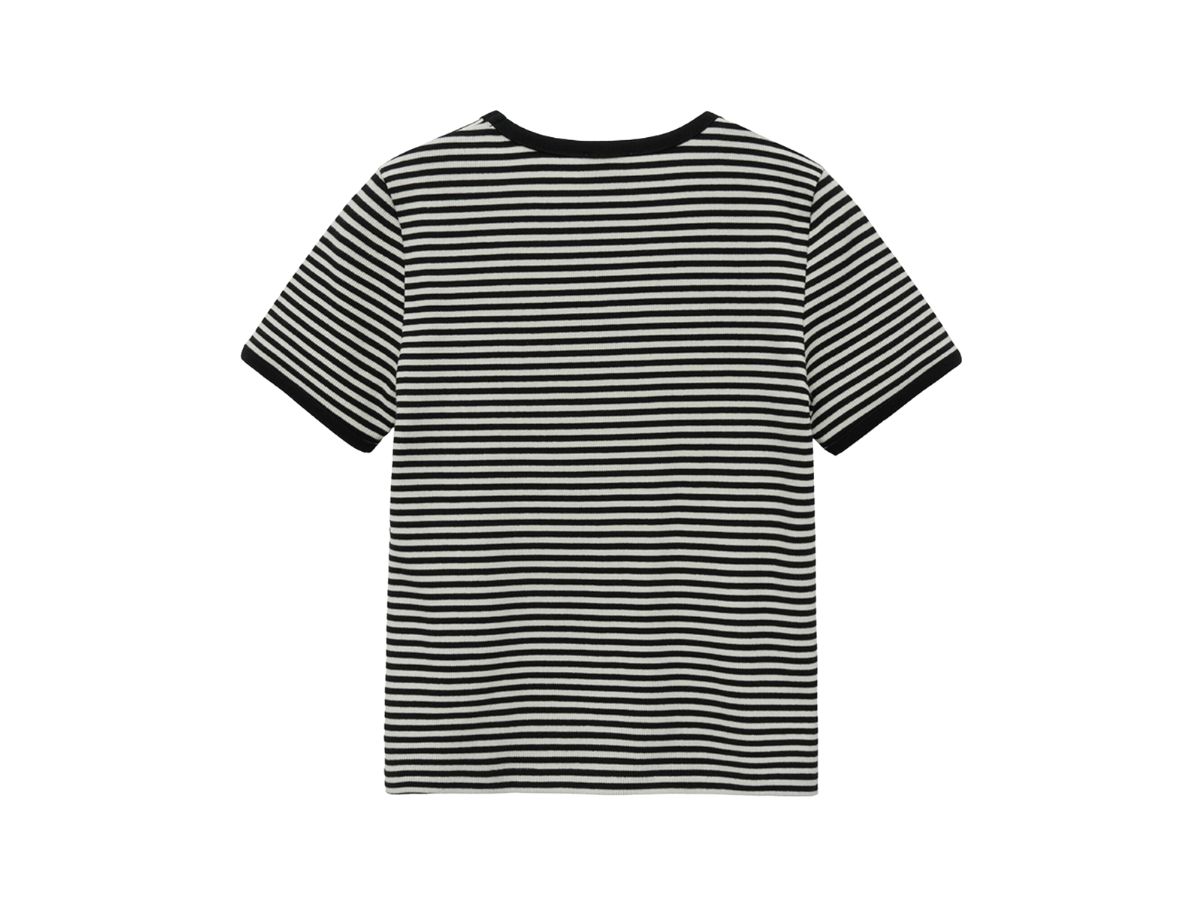 Marithe☆W DEEP NECK RINGER TEE （5color） W DEEP NECK RINGER TEE black - MARITHE FRANCOIS GIRBAUD