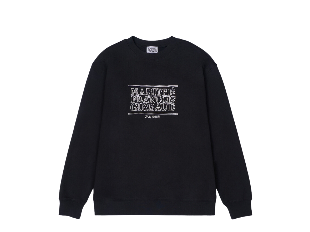 Marithe Francois Girbaud Doodle Classic Logo Sweatshirt Black