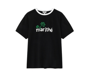 ★Marithe + Francois Girbaud★ CLASSIC LOGO TEE black MFG45C Marithé François Girbaud Doodle Classic Logo T-Shirt Black