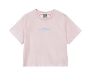 Marithe Francois Girbaud W Classic Logo Crop Tee Light Pink