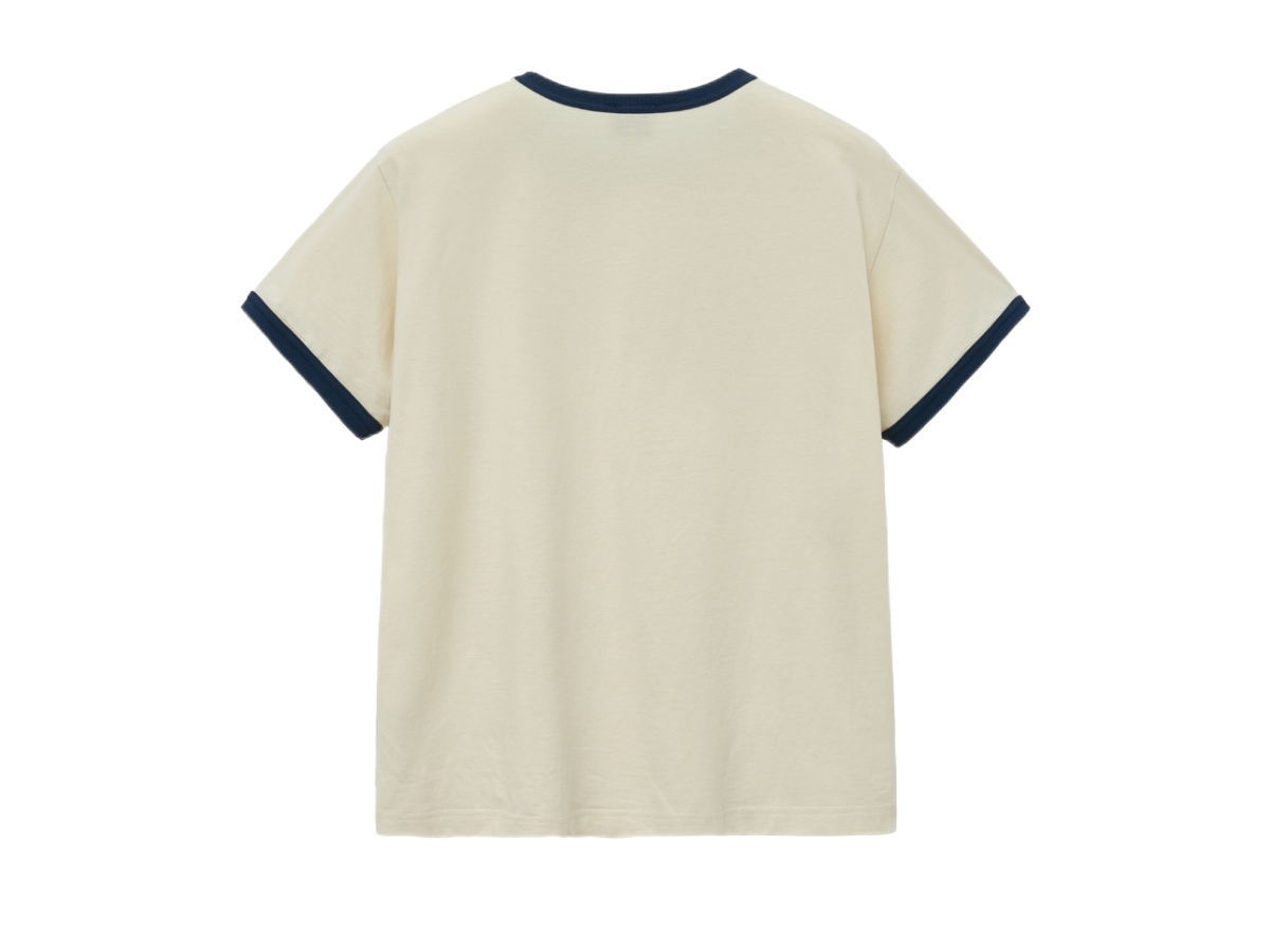 Marithe Francois Girbaud M Vintage Baseball Ringer Tee Ivory
